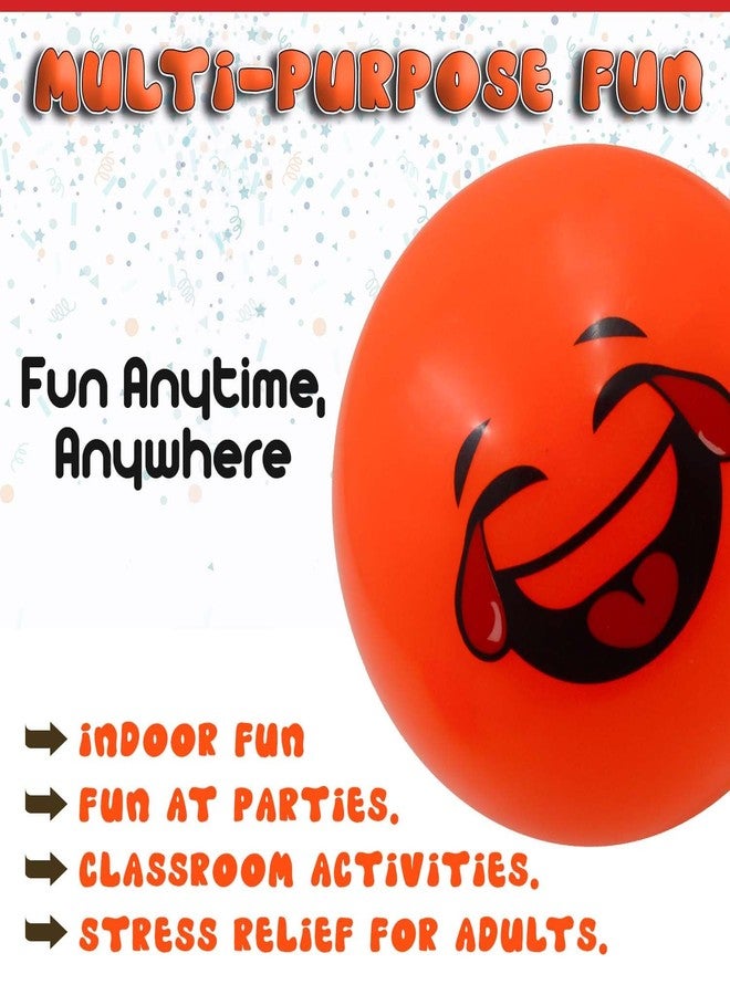 سينكو كرات إيموجي سينكو للأطفال | كرة إيموجي بوجه | كرة وجه لطيفة ناعمة من مادة PVC | لعبة للأطفال | كرات ناعمة مبتسمة | لعبة ملونة | غير سامة، ألوان متنوعة، مجموعة من 5 قطع - Image 4